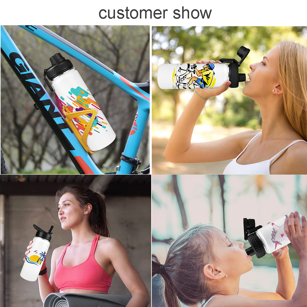 Garrafa de &aacute;gua isolada de sublima&ccedil;&atilde;o de presente personalizada DIY 