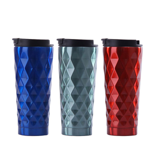 Tumbler de café portátil à prova de vazamentos de metal térmico com fornecedor de tampa 