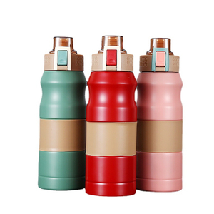 Melhor garrafa de palha ThermoFlask para viagem esportiva garrafa de água