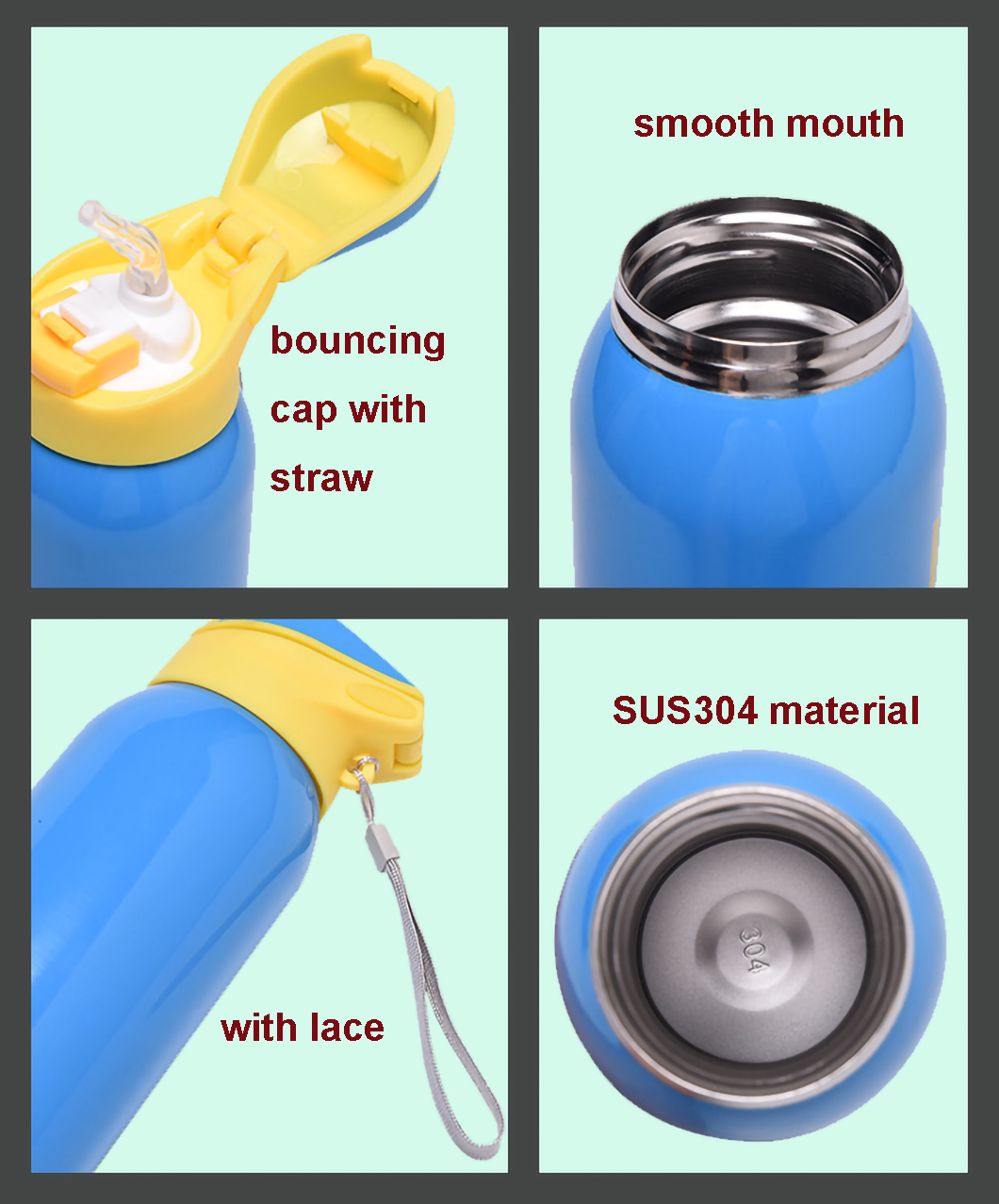 Garrafa de &aacute;gua esportiva isolada