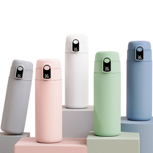 Términa aço inoxidável a vácuo garrafa de palha isolada 