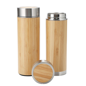 Fabricante de garrafas de canecas tumblers de aço inoxidável de bambu em aço inoxidável