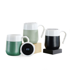 Caneca térmica de aço inoxidável por atacado com termômetro na tampa 