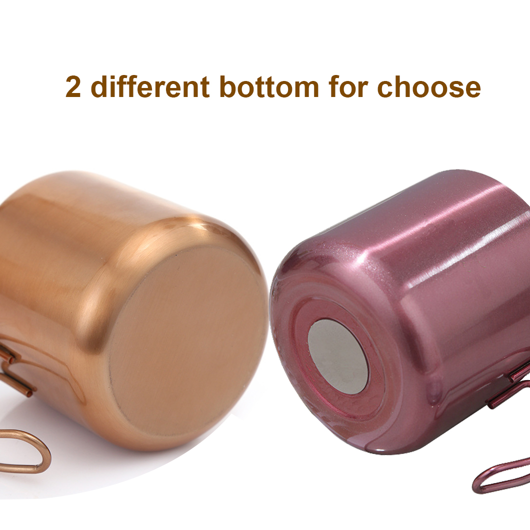 f&aacute;cil transporte de metal forte caneca de camping ao ar livre com al&ccedil;a