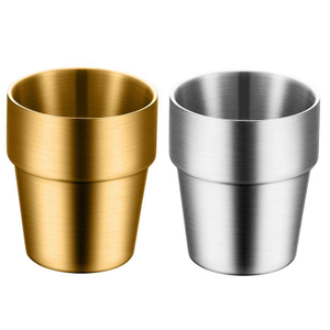 Copos bebendo reusáveis ​​dos copos de aço inoxidável murados dobro