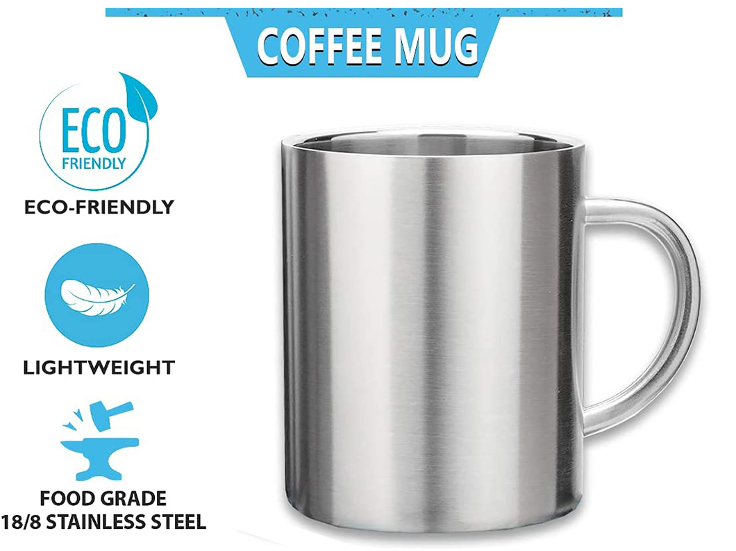 Wholessell barato a&ccedil;o inoxid&aacute;vel canecas de x&iacute;cara de caf&eacute; para promo&ccedil;&atilde;o 