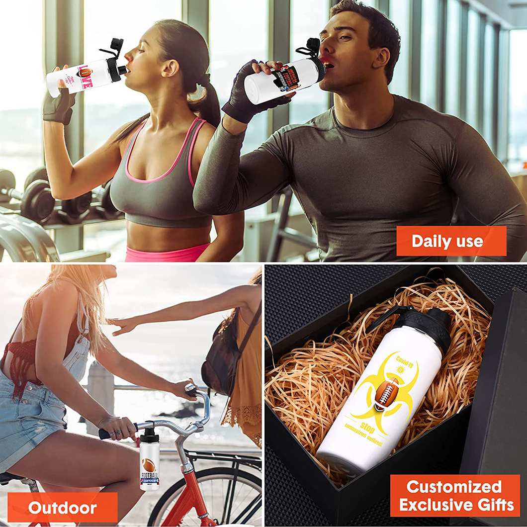 Garrafa de &aacute;gua isolada de sublima&ccedil;&atilde;o de presente personalizada DIY 