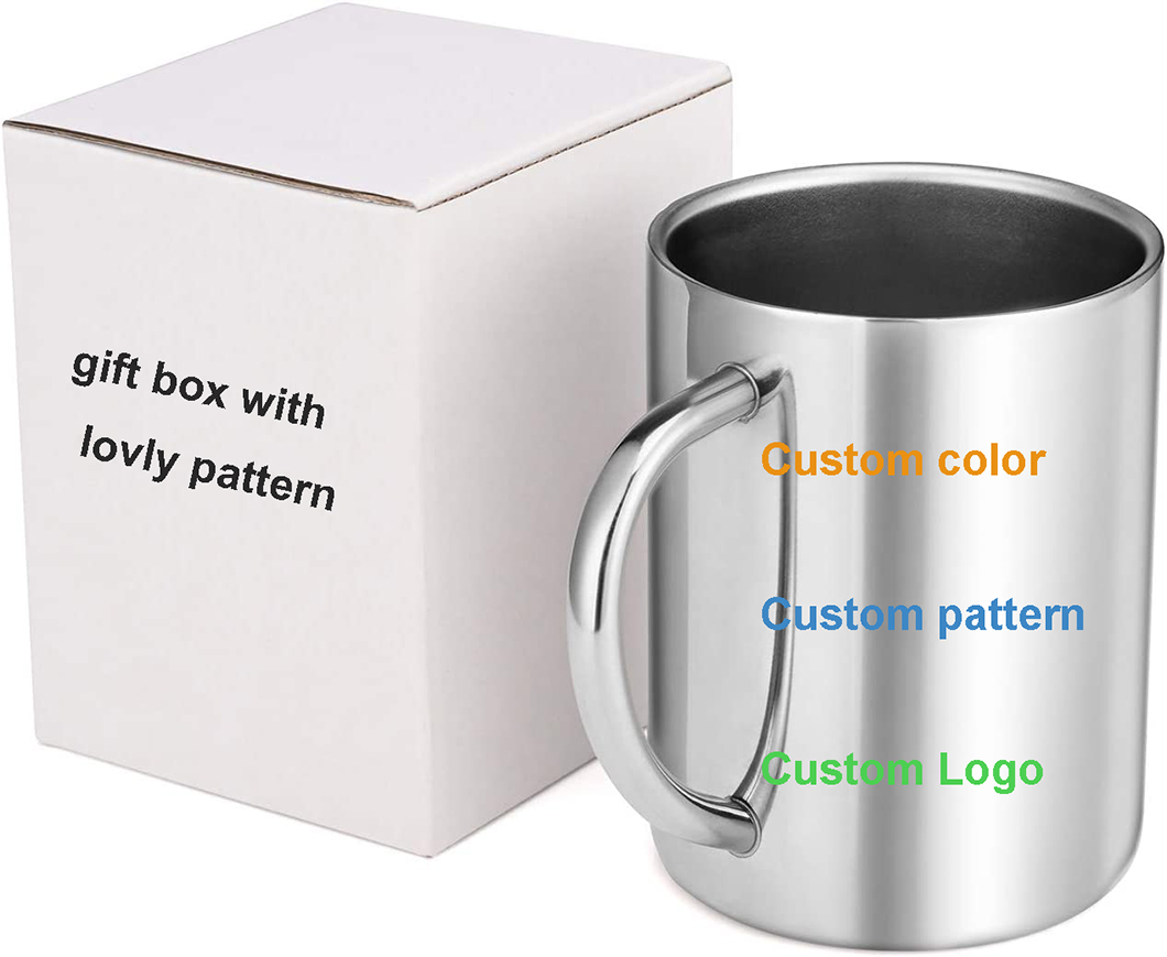 Wholessell barato a&ccedil;o inoxid&aacute;vel canecas de x&iacute;cara de caf&eacute; para promo&ccedil;&atilde;o 