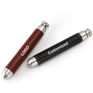 Frasco de quadril envoltório de couro de aço inoxidável por atacado com funil